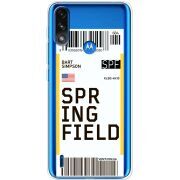 Прозрачный чехол BoxFace Motorola E7i Power Ticket Springfield