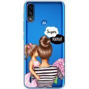 Прозрачный чехол BoxFace Motorola E7i Power Super Mama and Daughter