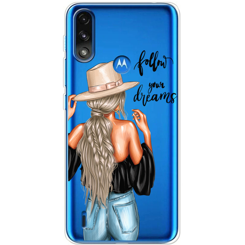 Прозрачный чехол BoxFace Motorola E7i Power Follow Your Dreams