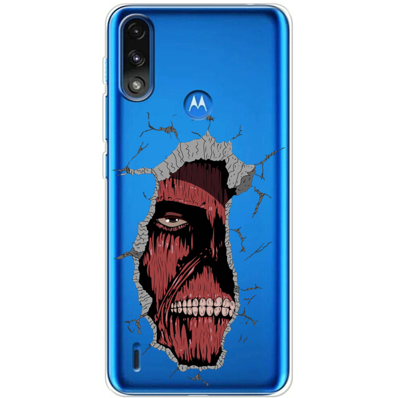 Прозрачный чехол BoxFace Motorola E7i Power Нападение Титана