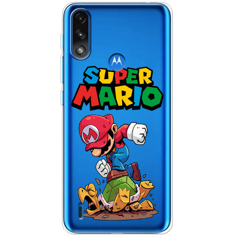 Прозрачный чехол BoxFace Motorola E7i Power Super Mario