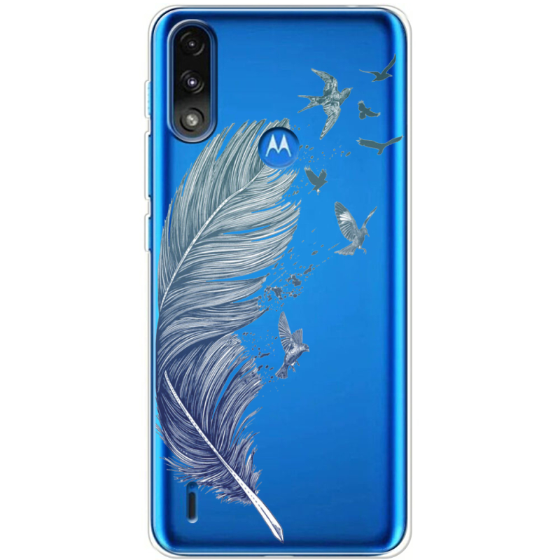 Прозрачный чехол BoxFace Motorola E7i Power Feather