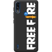 Черный чехол BoxFace Motorola E7i Power Free Fire White Logo