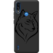 Черный чехол BoxFace Motorola E7i Power Wolf