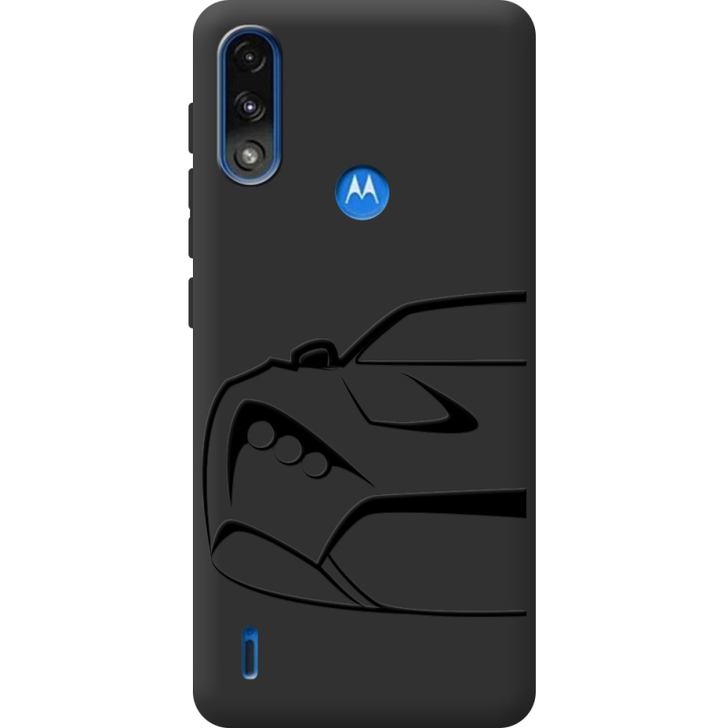 Черный чехол BoxFace Motorola E7i Power Sportcar