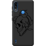 Черный чехол BoxFace Motorola E7i Power Skull and Roses