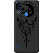 Черный чехол BoxFace Motorola E7i Power Hugin and Munin