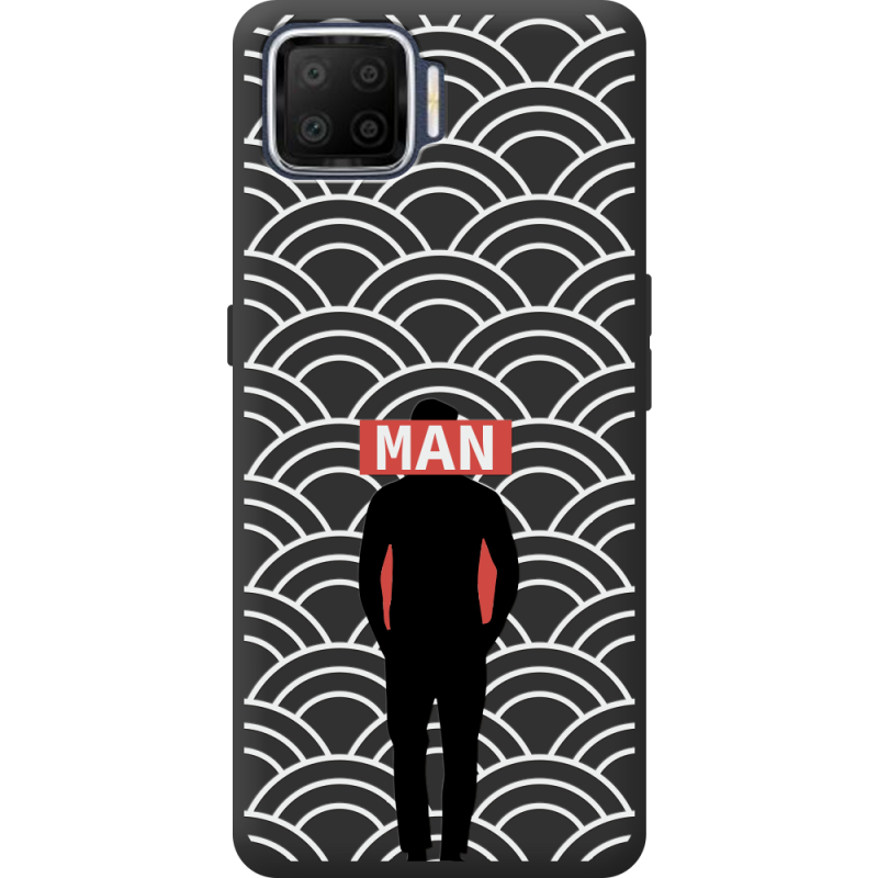 Черный чехол BoxFace OPPO A73 Man Pattern