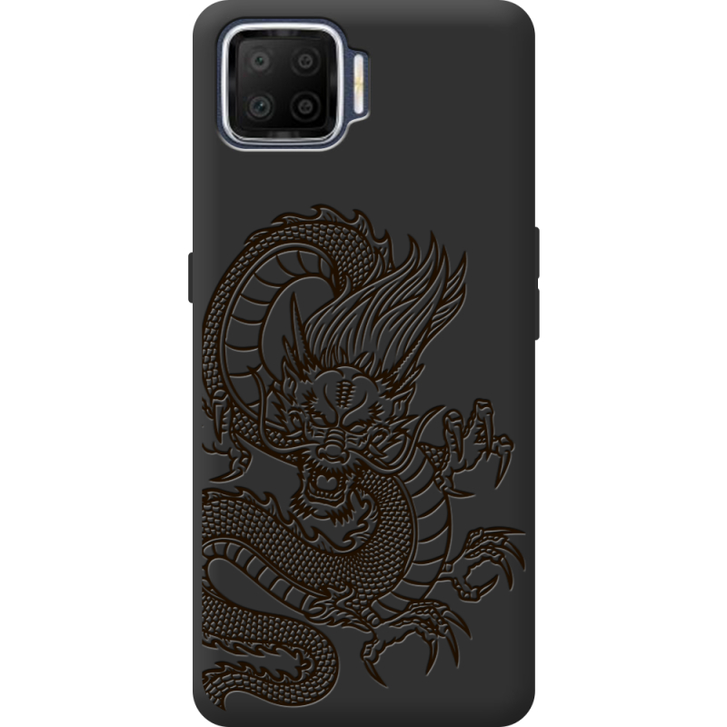 Черный чехол BoxFace OPPO A73 Chinese Dragon