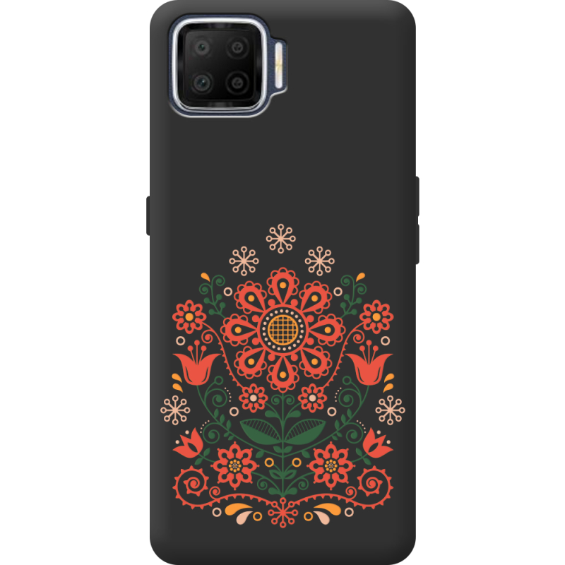 Черный чехол BoxFace OPPO A73 Ukrainian Ornament