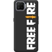 Черный чехол BoxFace OPPO A73 Free Fire White Logo