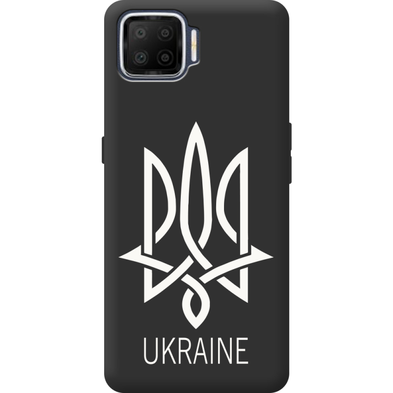 Черный чехол BoxFace OPPO A73 Тризуб монограмма ukraine