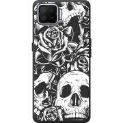 Черный чехол BoxFace OPPO A73 Skull and Roses