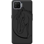 Черный чехол BoxFace OPPO A73 Horse