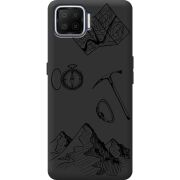 Черный чехол BoxFace OPPO A73 Mountains