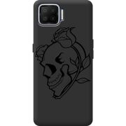 Черный чехол BoxFace OPPO A73 Skull and Roses