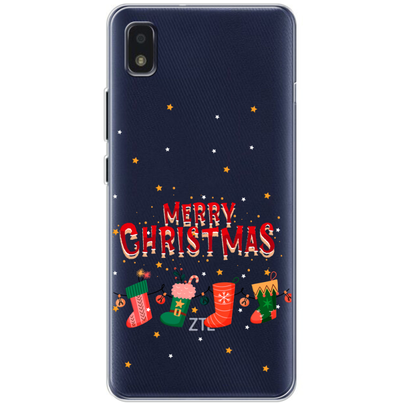 Прозрачный чехол BoxFace ZTE Blade L210 Merry Christmas