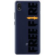 Прозрачный чехол BoxFace ZTE Blade L210 Free Fire Black Logo