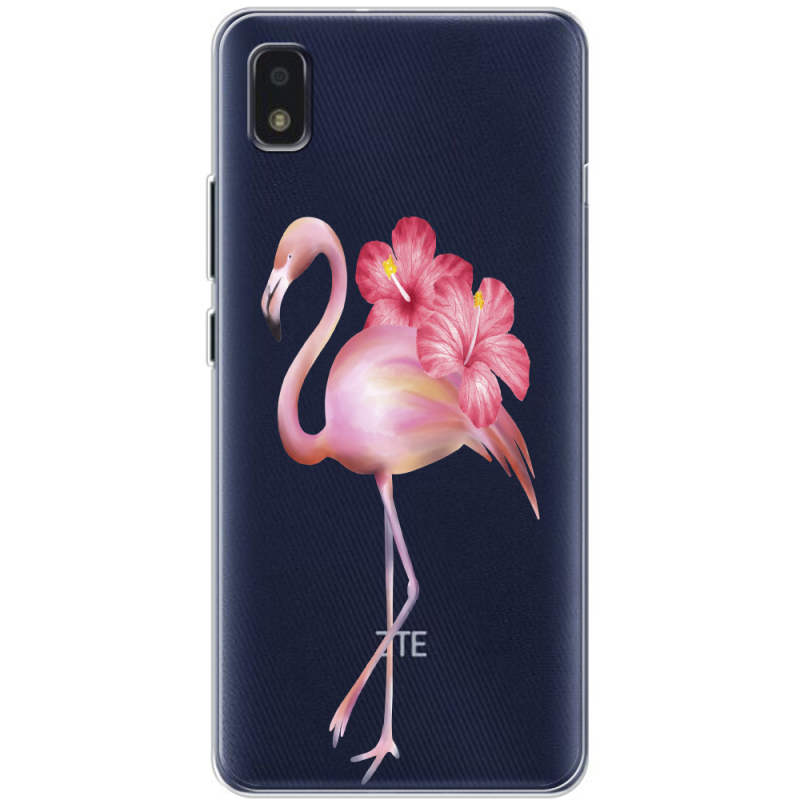 Прозрачный чехол BoxFace ZTE Blade L210 Floral Flamingo