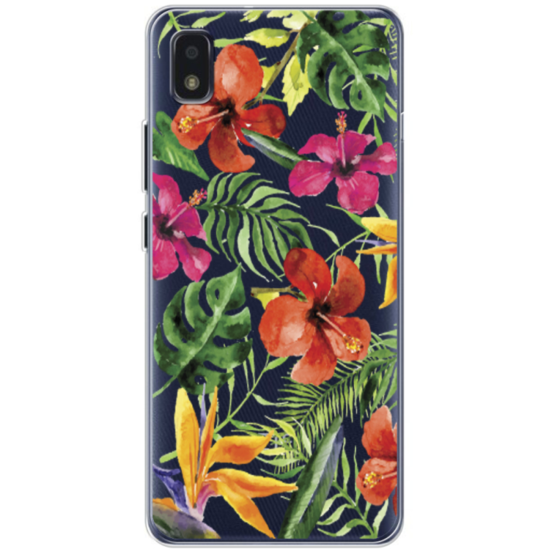 Прозрачный чехол BoxFace ZTE Blade L210 Tropical Flowers