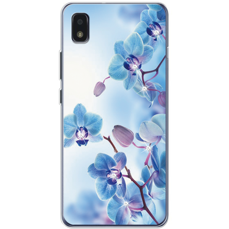 Чехол со стразами ZTE Blade L210 Orchids