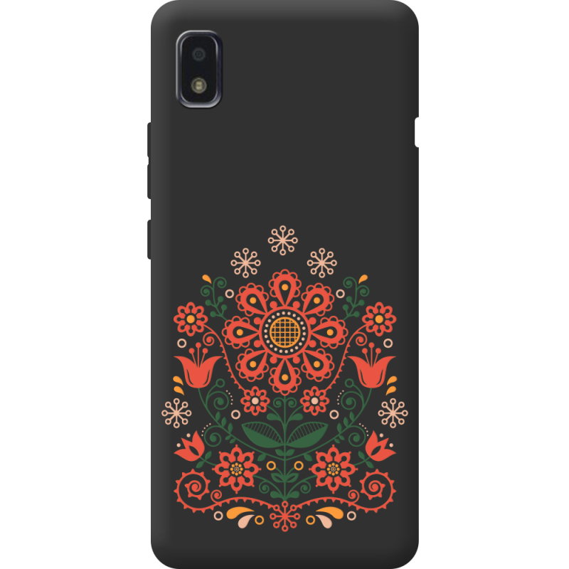 Черный чехол BoxFace ZTE Blade L210 Ukrainian Ornament