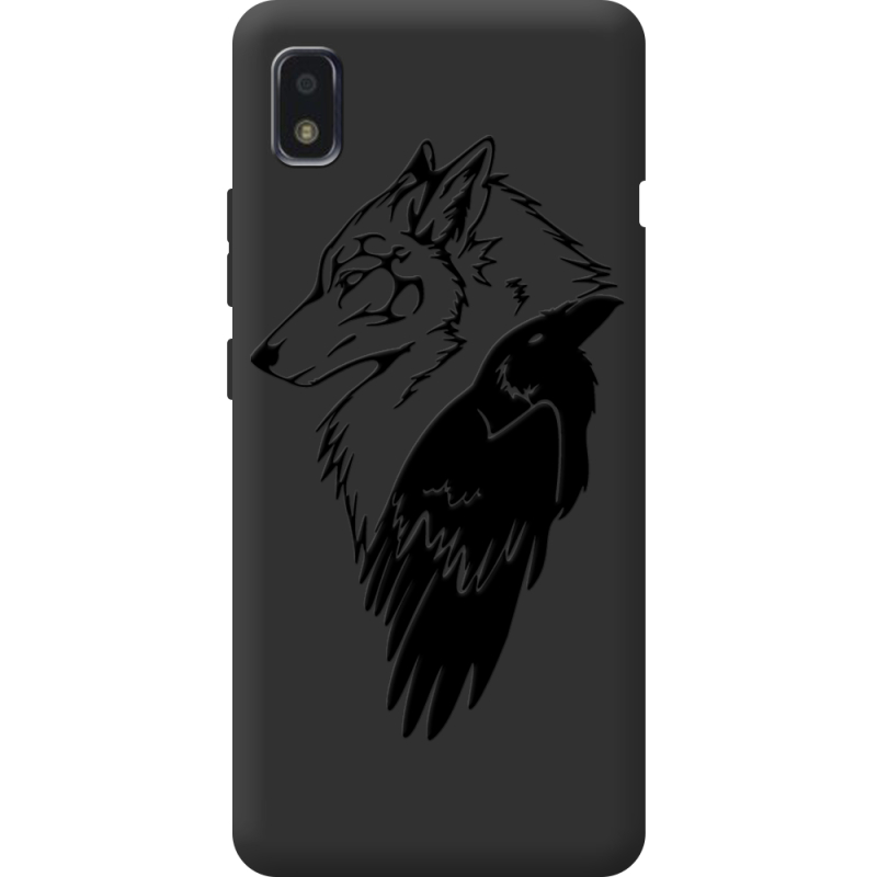 Черный чехол BoxFace ZTE Blade L210 Wolf and Raven