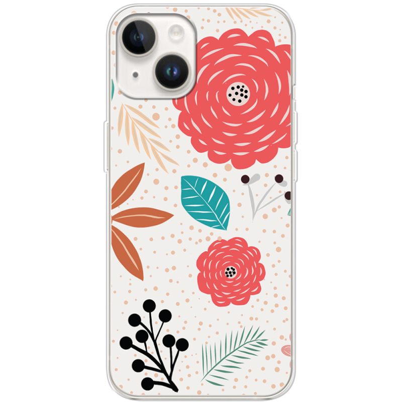 Чехол BoxFace Apple iPhone 14 Line Flowers