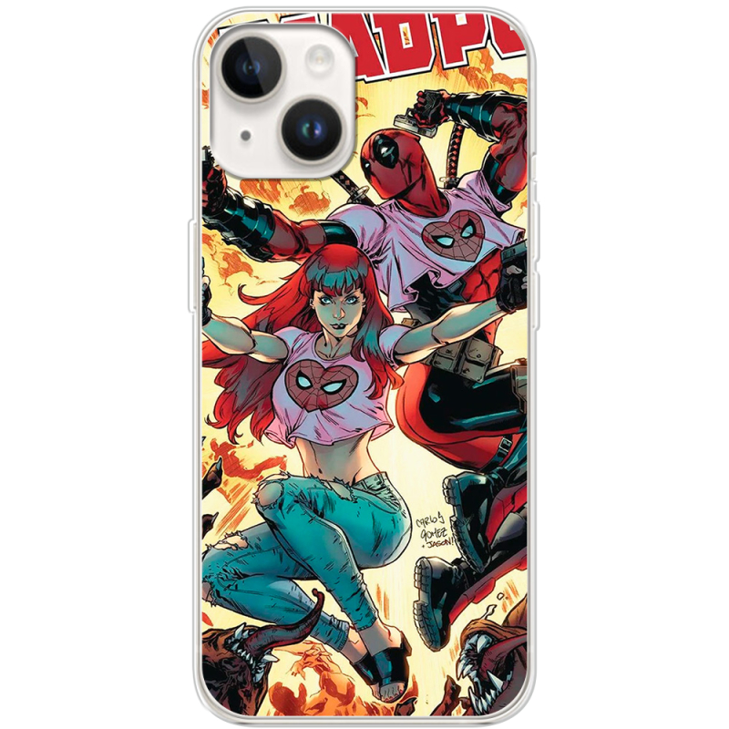 Чехол BoxFace Apple iPhone 14 Deadpool and Mary Jane