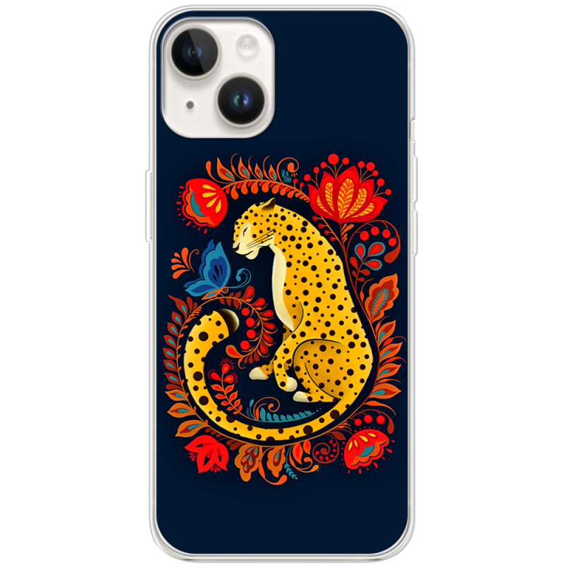 Чехол BoxFace Apple iPhone 14 Petrykivka Leopard