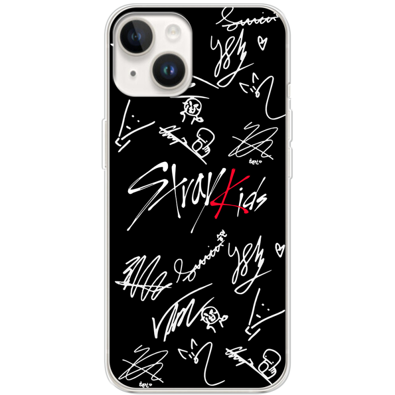 Чехол BoxFace Apple iPhone 14 Stray Kids автограф