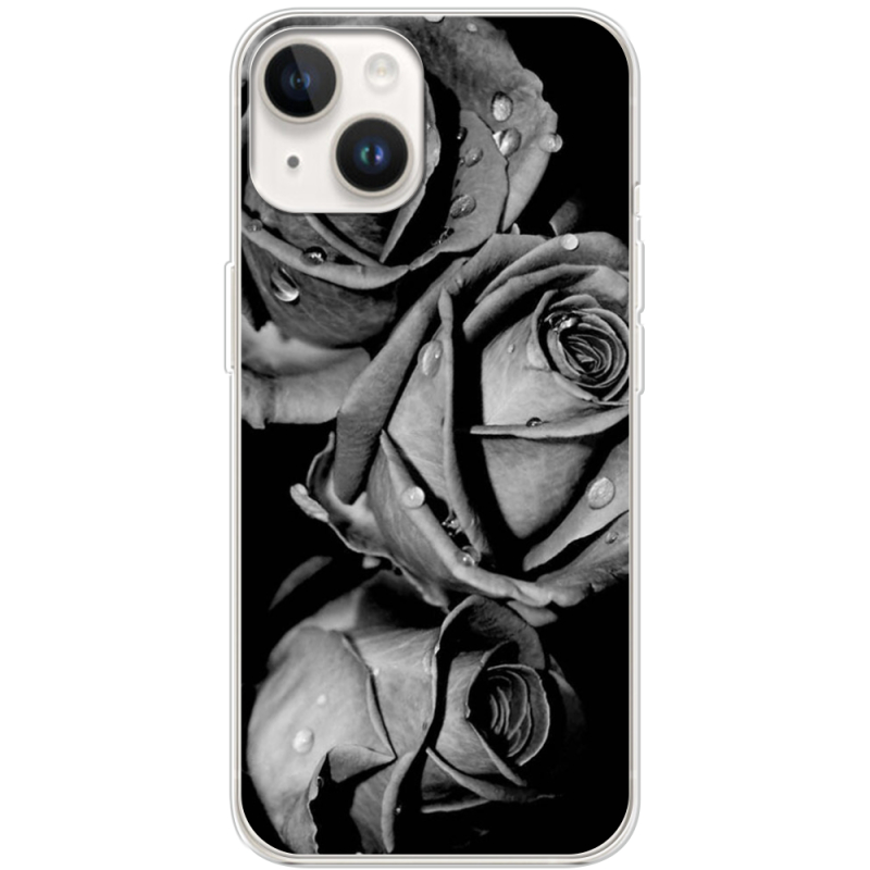 Чехол BoxFace Apple iPhone 14 Black and White Roses