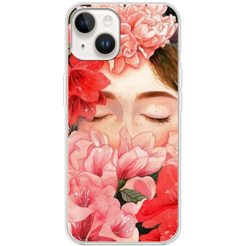 Чехол BoxFace Apple iPhone 14 Girl in Flowers