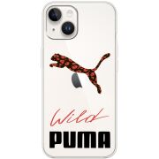 Прозрачный чехол BoxFace Apple iPhone 14 Wild Cat