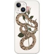 Прозрачный чехол BoxFace Apple iPhone 14 Glamor Snake