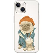 Прозрачный чехол BoxFace Apple iPhone 14 Dog Coffeeman