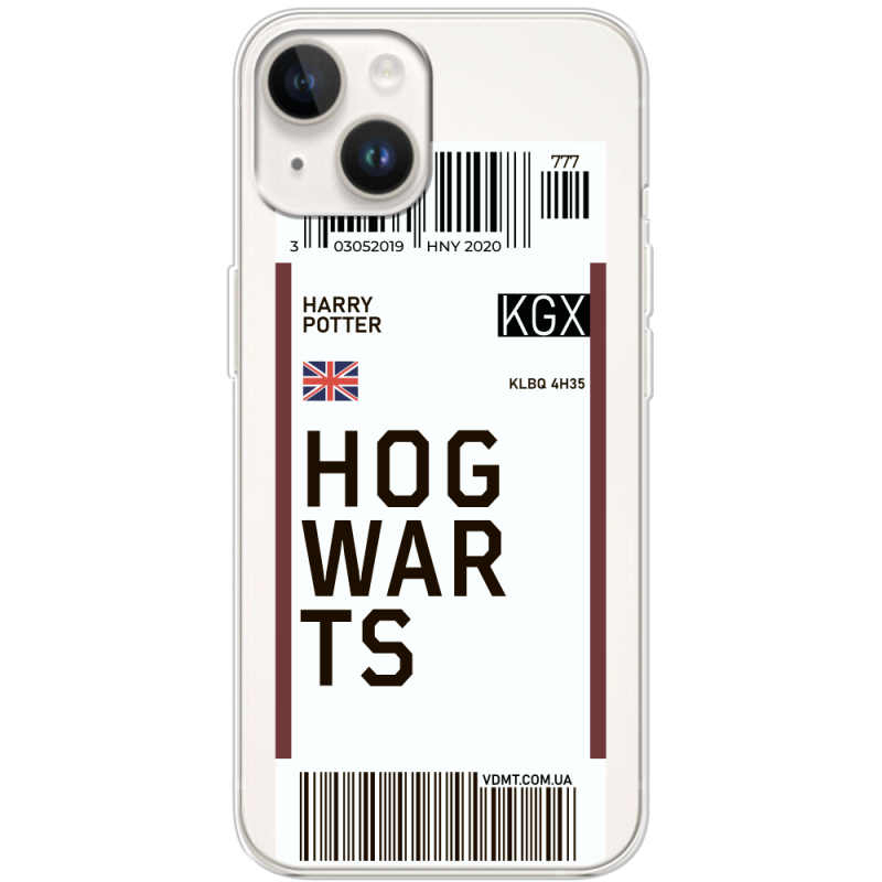 Прозрачный чехол BoxFace Apple iPhone 14 Ticket Hogwarts