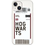 Прозрачный чехол BoxFace Apple iPhone 14 Ticket Hogwarts