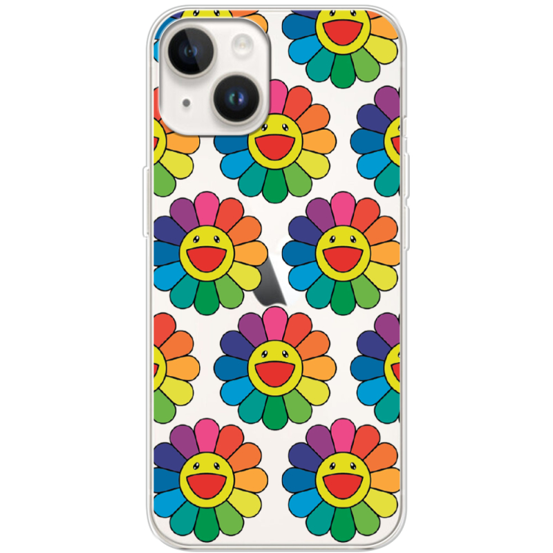 Прозрачный чехол BoxFace Apple iPhone 14 Hippie Flowers