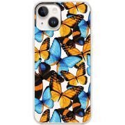Прозрачный чехол BoxFace Apple iPhone 14 Butterfly Morpho