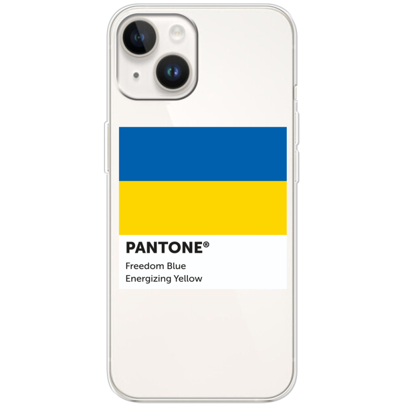 Прозрачный чехол BoxFace Apple iPhone 14 Pantone вільний синій