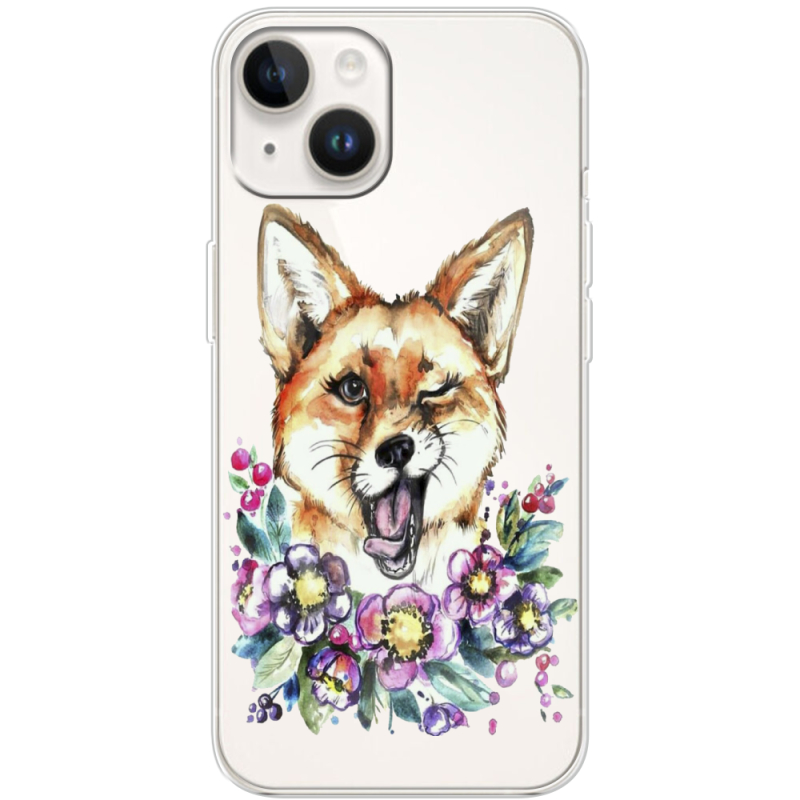 Прозрачный чехол BoxFace Apple iPhone 14 Winking Fox