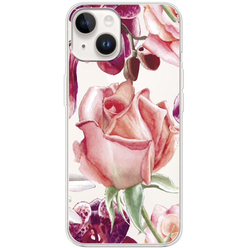 Прозрачный чехол BoxFace Apple iPhone 14 Rose