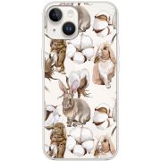 Прозрачный чехол BoxFace Apple iPhone 14 Cotton and Rabbits