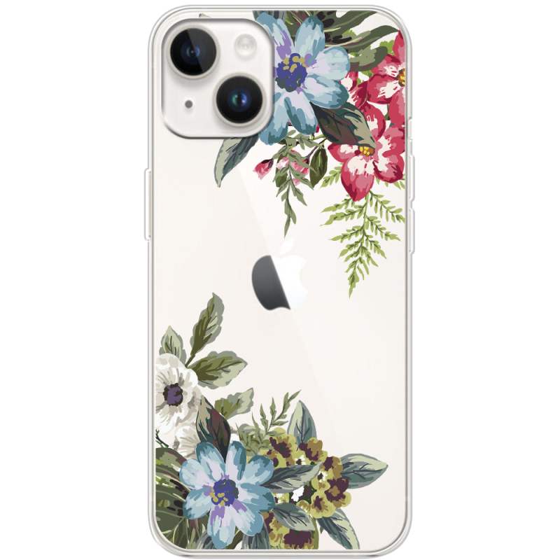 Прозрачный чехол BoxFace Apple iPhone 14 Floral