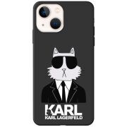 Черный чехол BoxFace Apple iPhone 14 Cat in Black