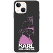 Черный чехол BoxFace Apple iPhone 14 Pink Karl