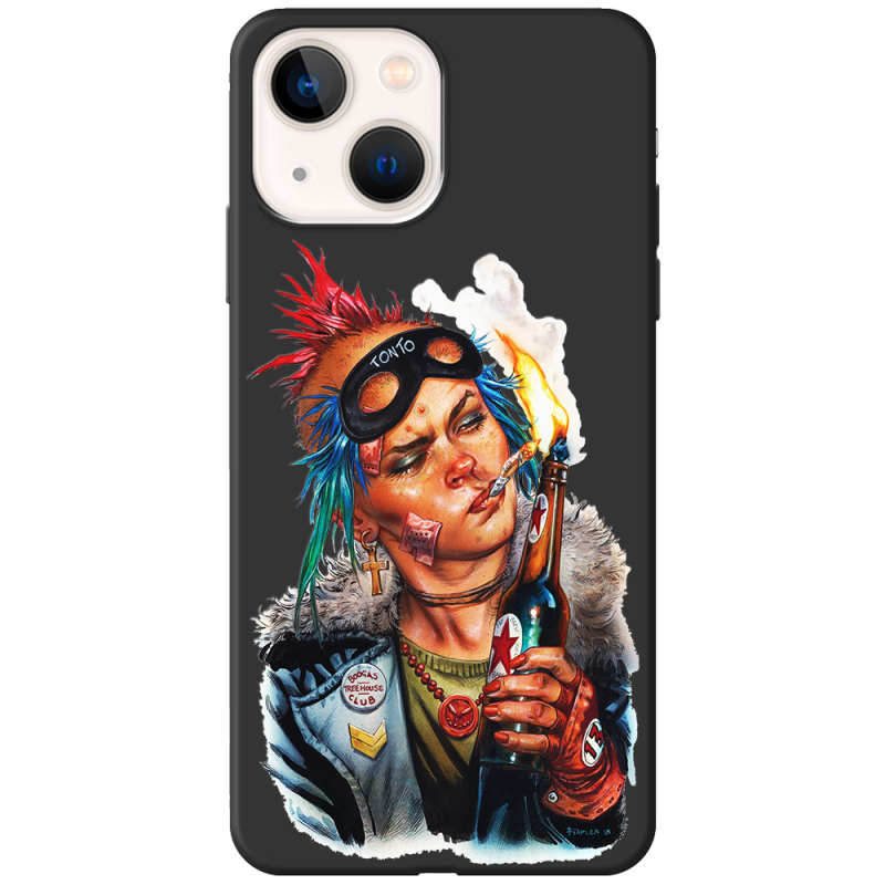 Черный чехол BoxFace Apple iPhone 14 Tanker Girl