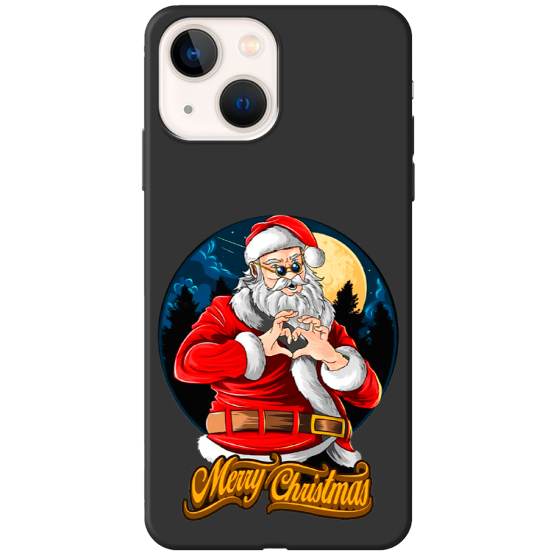 Черный чехол BoxFace Apple iPhone 14 Cool Santa