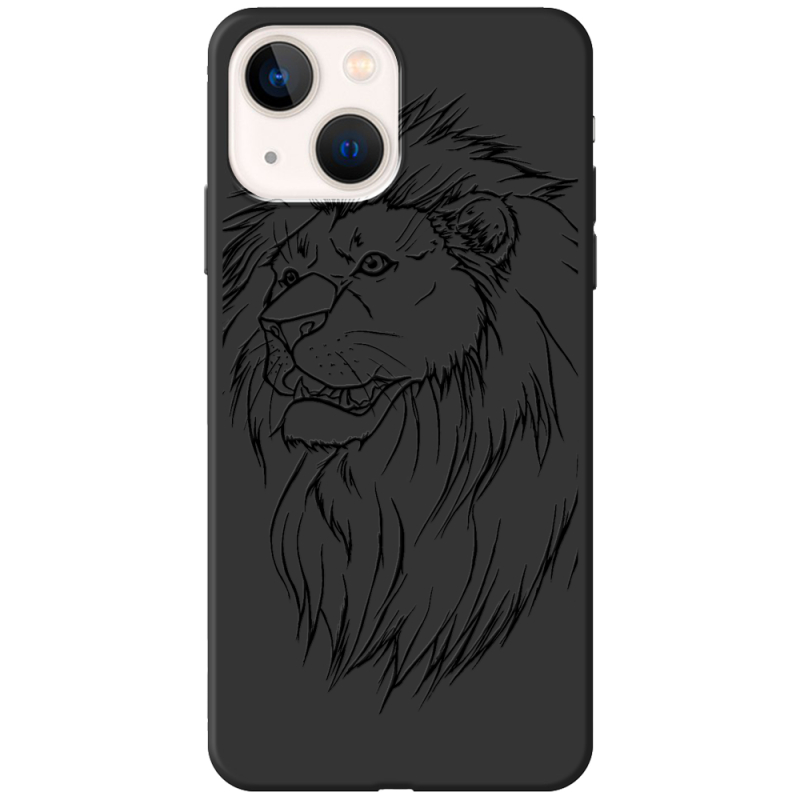 Черный чехол BoxFace Apple iPhone 14 Lion